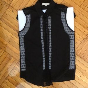 COPY - Sandro Flirty Black Blouse